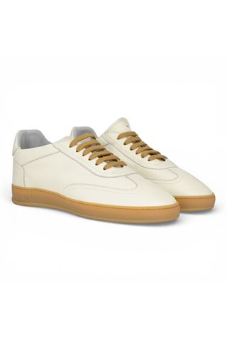 Sneaker uomo Soldini 80 in nappa colore bianco panna. SOLDINI | AKIRA-PELLE BIANCA